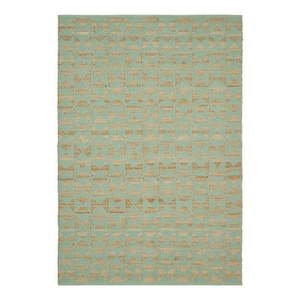 lot 6091 image: Beautiful Sage Green Jute Geometric Indoor Area Rug by Drew Barrymore 5 x 7 - Retail $128