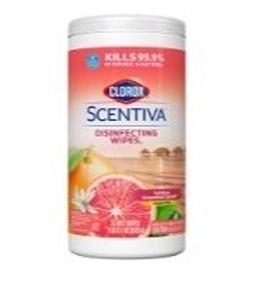 lot 6112 image: Clorox Scentiva Wipes, Bleach Free Cleaning Wipes