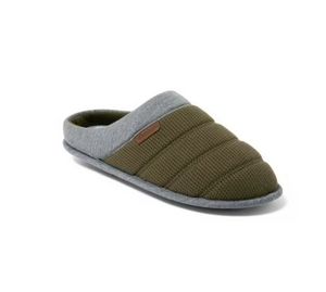 lot 6114 image: Dearfoams Cozy Comfort Mens Bound Knit Clog Slippers - Large 1112