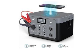 lot 6124 image: PryMAX Portable Power Station 300W (Peak 600W), Solar Generator, Inverter Backup Battery Charger Supply w AC Outlet for Home Blackout, Camping, Travel, CPAP