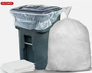 lot 6127 image: Plasticplace 95-96 Gallon Clear Trash Bags, 25 Count
