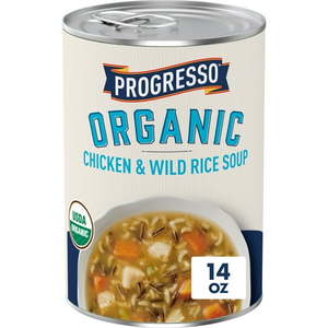 lot 7227 image: 2 Count Progresso Organic Chicken & Wild Rice Soup (Best By March 07, 2026)