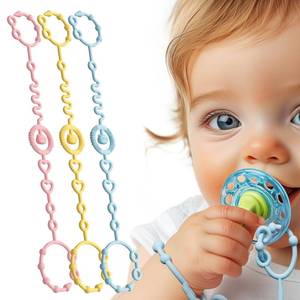 lot 7238 image: Neepanda Pacifier Clip & Toy Straps for Baby Silicone Pacifier Holder for Boys and Girls, Newborn Baby Essentials Must Haves (3 Pack)