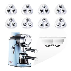 lot 10037 image: Appliance Sliders - Self-Adhesive Furniture Movers for Kitchen Appliances, Air Fryers, Trash Cans - 360° Swivel Mini Rollers for Easy Moving & Smooth Glide (Stainless Steel, 8)