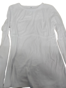 lot 10057 image: White Ribbed Long Sleeve Top Size XS