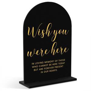 lot 10099 image: Wish You Were Here Sign for Wedding Decor 5 x 7 Inch (Black)�