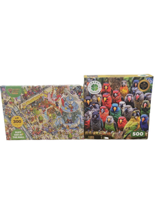 lot 10371 image: Puzzles Bundle - Colorful Parrots and Mall Day