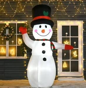 lot 15385 image: HOMCOM 8ft Inflatable Snowman Holiday Decoration