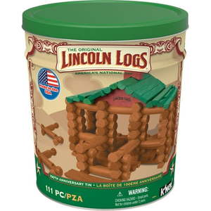 lot 15389 image: Lincoln Logs 100th Anniversary 111-Piece Collectible Tin - Retail $112
