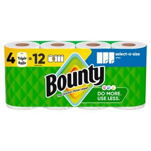 lot 15396 image: Bounty Select-A-Size Paper Towels - 4 Triple Rolls