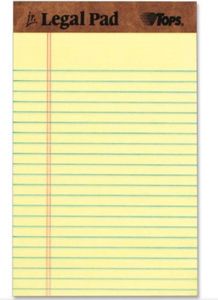 lot 16822 image: Tops the Legal Pad Writing Pad