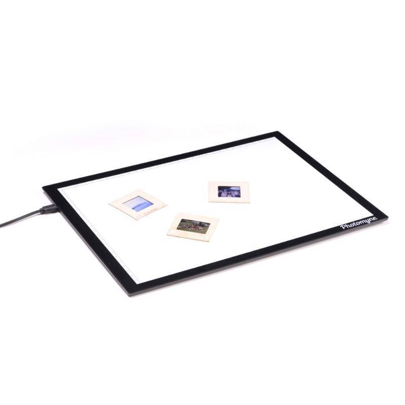 lot 9235 image: Photomyne A4 Slide Viewer  Light Pad Backlight  Negative Viewer  Film Negatives & Old Slides Scanning Light Box  Hands-Free Ultra-Thin Ultimate Brightness (Includes USB Adapter) - Black