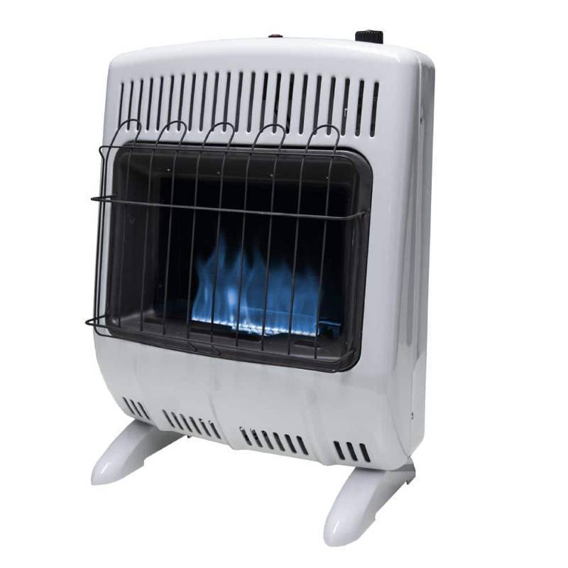 lot 2619 image: Mr Heater 20000 BTU Vent Free Blue Flame Natural Gas Indoor Outdoor Space Heater - Retail $628