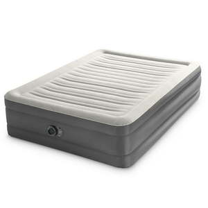 lot 4833 image: Intex TruAire Luxury Queen Air Mattress Airbed with Lumbar Support and Pump - Retail $98