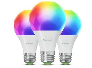 lot 6134 image: Nanoleaf Essentials Matter WiFi A19 LED Smart Bulb (3pk) - Retail $40