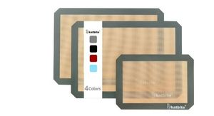 lot 6135 image: Katbite Silicone Baking Mat Set 11.6 in x 16.5 in Reusable & Nonstick Bakeware Liners 3 Pieces