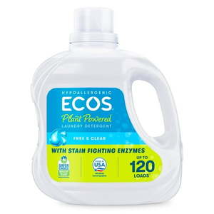 lot 6152 image: ECOS Hypoallergenic Liquid Laundry Detergent  Free & Clear for Sensitive Skin  120 Loads  110oz