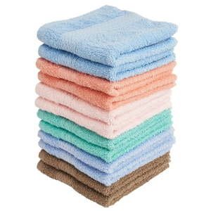 lot 6175 image: Living Fashions Luxurious Washcloths - Set of 12 - Size 13  x 13  - Absorbent and Soft Cotton Wash Cloth for Body and Face