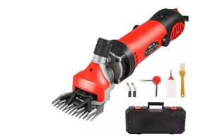 lot 6185 image: Professional Electric Sheep Shears, Heavy Duty Sheep Clippers, 6-Speed Electric Livestock Clippers, Farm Livestock Grooming Kit with Storage Case for Sheep Alpacas Goats Thick Coat Animal - Retail $63