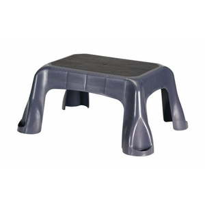 lot 6188 image: Rubbermaid Plastic Step Stool  In-Mold Tread  1-Step  Gray
