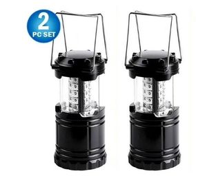 lot 6189 image: Military Tough Tac Light Collapsible LED Tactical Lantern - Ultra Bright & Portable - For Hiking Camping Home Power Outages or Other Emergencies (2pc set) (Black)