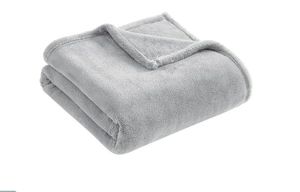 lot 6190 image: Juyafio Luxury Flannel Fleece Throw Blankets Light Gray - 330 GSM - Soft Lightweight Cozy Plush Fuzzy Blanket Microfiber,50x60 inches
