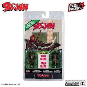 lot 7247 image: Spawn Ninja & Raven 2-Pack Action Figures with Comic