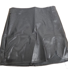 lot 7250 image: Cupshe Black Faux Leather Mini Skirt Medium