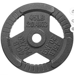 lot 15427 image: 45lb Cast Iron Weight Plate - Retail $64