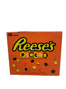 lot 4879 image: Reeses Pieces Peanut Butter Candy  1.53 oz. 18 Ct (BEST BY OCTOBER 2026)