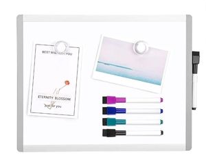 lot 4886 image: 4 Pack Dry Erase Board, 11 x 14 Magnetic Small Whiteboard, 2 Magnets and 4 Markers