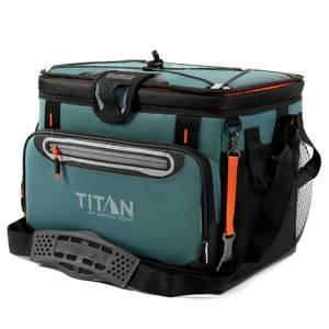 lot 10435 image: Titan by Arctic Zone Deep Freeze Zipperless Hardbody 20qt Cooler - Jungle Hunt - Retail $50
