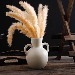 lot 10443 image: Ceramic Flower Vase,7.3 inch Tall Farmhouse Rustic Vase
