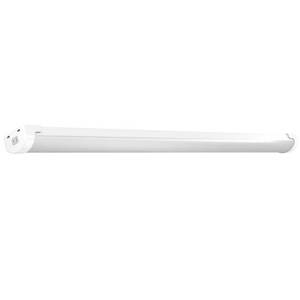 lot 15480 image: 4 ft. 55-Watt 4000K Bright White 5000 Lumens White Integrated LED Linkable Hanging Motion Sense Shop Light with Remote - Retail $51