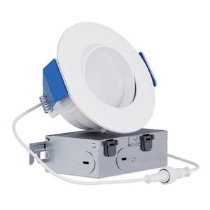 lot 15483 image: RA 4 in. Integrated LED Recessed Light Trim, 600 Lumens900 Lumens, 5 Selectable CCT, D2W, 120-Volt, DM