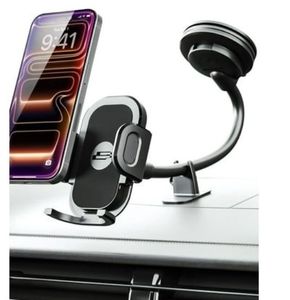 lot 16844 image: Bracketron TripGrip 2.0 Car Phone Holder with 7.5 inch Flexible Gooseneck TemperBond Suction Cup One-Hand Release 360 degree Rotation