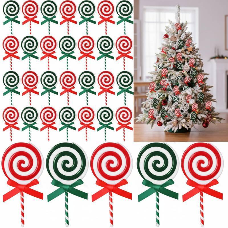 lot 4387 image: 50 Pcs Bulk Christmas Candy Cane Decorations -2 Pack