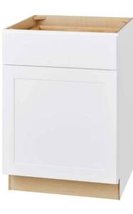 lot 4887 image: Hampton Bay Avondale 24 in. W x 24 in. D x 34.5 in. H Ready to Assemble Plywood Shaker Base Kitchen Cabinet in Alpine White