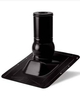 lot 4895 image: GAF Master Flow Pivot Pipe Boot Flashing Galvanized 4, Schedule 40 PVC ABS and Steel Pipes, Pipe Height 6-15 Black Noir 4 Pack