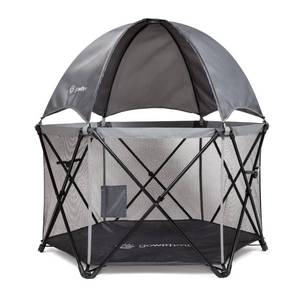 lot 6269 image: Baby Delight Go With Me Eclipse Mesh Portable Travel Playard - Gray - Retail $70