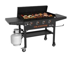 lot 6280 image: Blackstone Original 4-Burner 36 Outdoor Griddle with Hard Cover - Retail $274