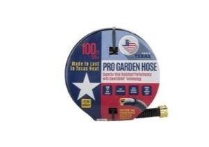 lot 6288 image: Heavy-Duty 58 100ft Garden Hose&nbsp Made in Texas  Special Edition - Retail $50