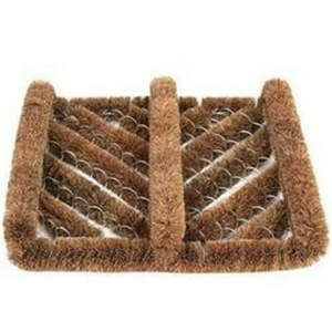 lot 6343 image: NINAMAR Natural Coir Boot Scraper Door Mat - 13 x 12 inch