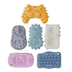 lot 7339 image: 18PCS Game Textures Fidget Toys Sensory Stone for Kids Textured Soft Worry Stone for Autism Kids Calming Fidget Stress Toys for Students Anxiety Relief Small Prizes Fidget Toys Silicone Decorations&nbsp