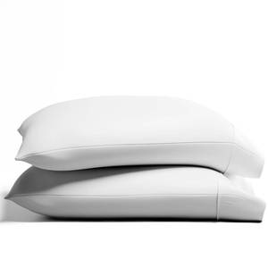 lot 7347 image: TEXAS LINEN CO. 100% Organic Cotton Percale Pillow Cases StandardQueen Size Set of 2 - Percale Pillowcases StandardQueen, Soft Cooling Pillow Cases for Sleeping, Cotton Pillow Covers - White&nbsp
