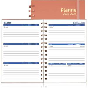 lot 7354 image: Day Planner 2025-2026, Weekly &amp Monthly Planner from Jul 2025-Dec 2026, 18 Month Calendar Planner, Agenda 2025 with Tabs, A5 Size, Pink&nbsp
