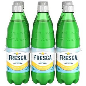lot 10486 image: Fresca Grapefruit Citrus Sparkling Soda Water Bottles  16.9 fl oz  6 Pack, BEST BY DATE UNKNOWN