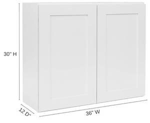 White Shaker Wall Cabinet - Retail: $279