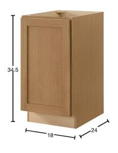 Hampton Bay Avondale Trash Can Kitchen Cabinet - Retail: $301