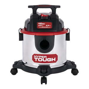 lot 15509 image: Hyper Tough 4 Gallon 4 HP Stainless Steel Wet Dry Vacuum for Home  Car  Garage &amp Workshop